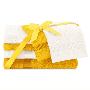 AmeliaHome, Ręcznik Avium, żółty 2*30x50+2*50x90+2*70x130 cm - AmeliaHome