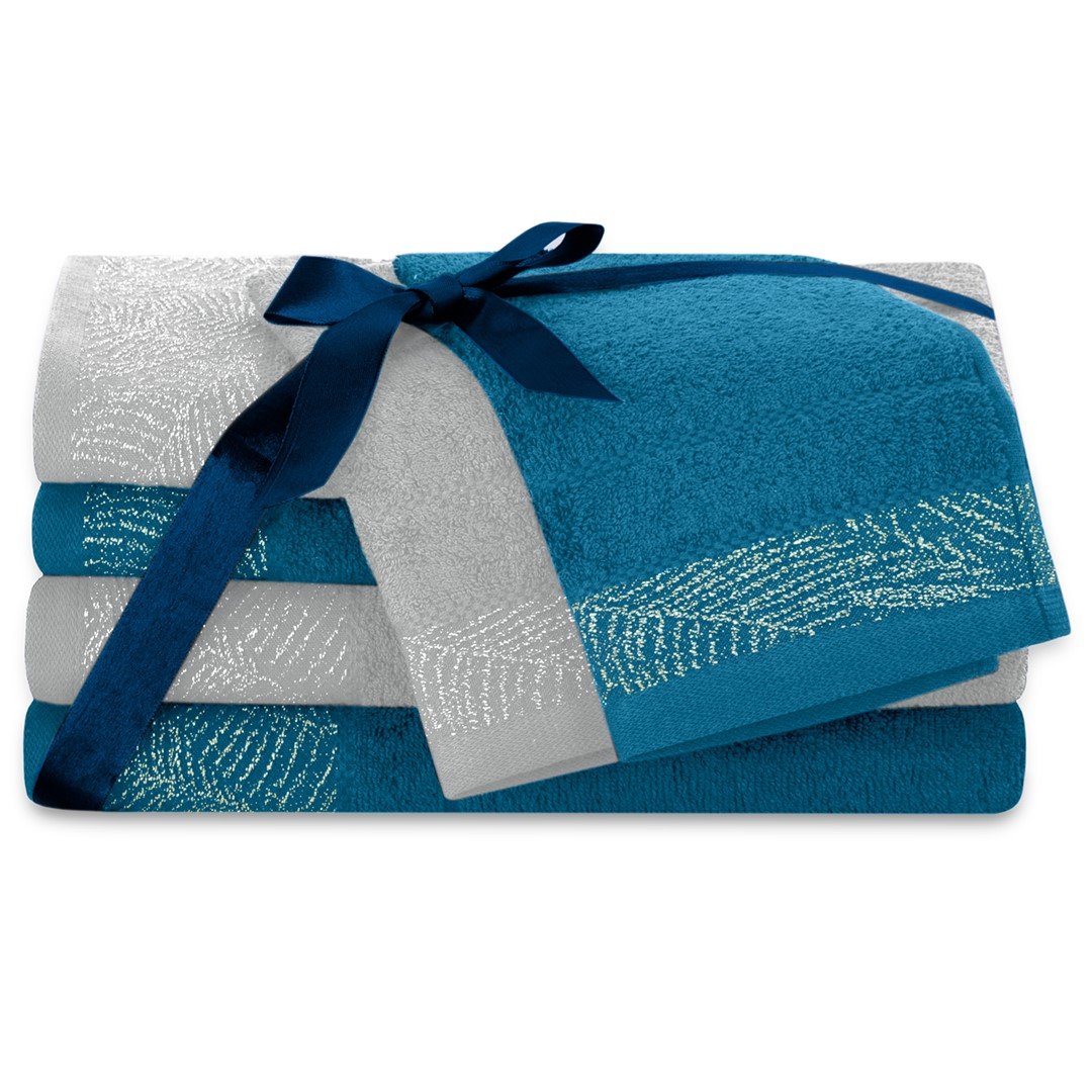 Zdjęcia - Ręcznik AmeliaHome,  Bellis niebieski 2*30x50+2*50x90+2*70x130 cm