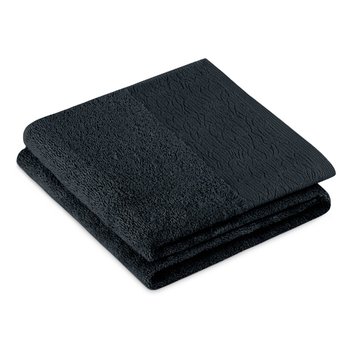 AmeliaHome, Ręcznik Flos, czarny, 70x130 cm - AmeliaHome