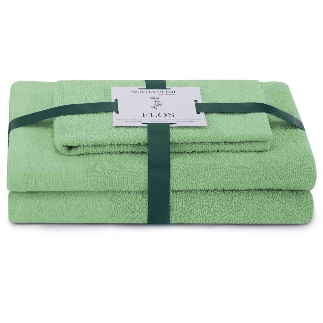 Zdjęcia - Ręcznik Flos AmeliaHome,   zielony 30x50+50x90+70x130 cm 