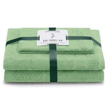AmeliaHome, Ręcznik Rubrum zielony 30x50+50x90+70x130 cm - AmeliaHome