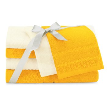 AmeliaHome, Ręcznik Rubrum żółty 2*30x50+2*50x90+2*70x130 cm - AmeliaHome
