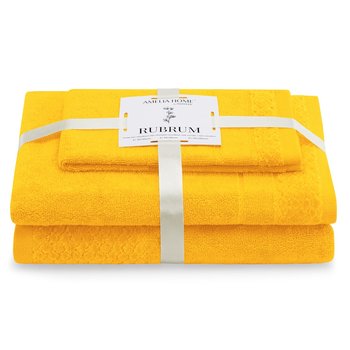 AmeliaHome, Ręcznik Rubrum żółty 30x50+50x90+70x130 cm - AmeliaHome