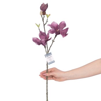 Ameliahome Sztuczny Kwiat Magnoli Śliwkowy Fioletowy - AmeliaHome