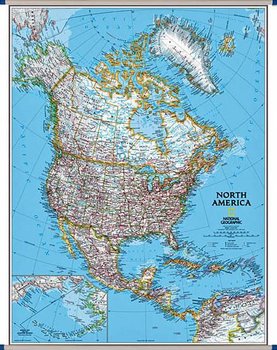 Ameryka Północna Classic mapa ścienna polityczna 1:8 950 000, National Geographic - National geographic