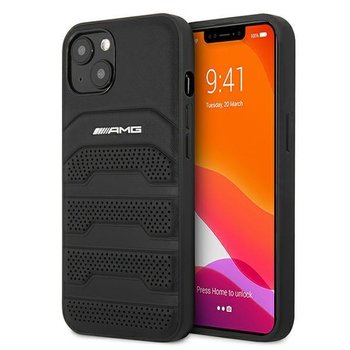 AMG AMHCP13SGSEBK iPhone 13 mini 5,4" czarny/black hardcase Leather Debossed Lines - Mercedes