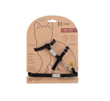 Amiplay Samba Szelki + Smycz Dla Kota S Czarny - Amiplay