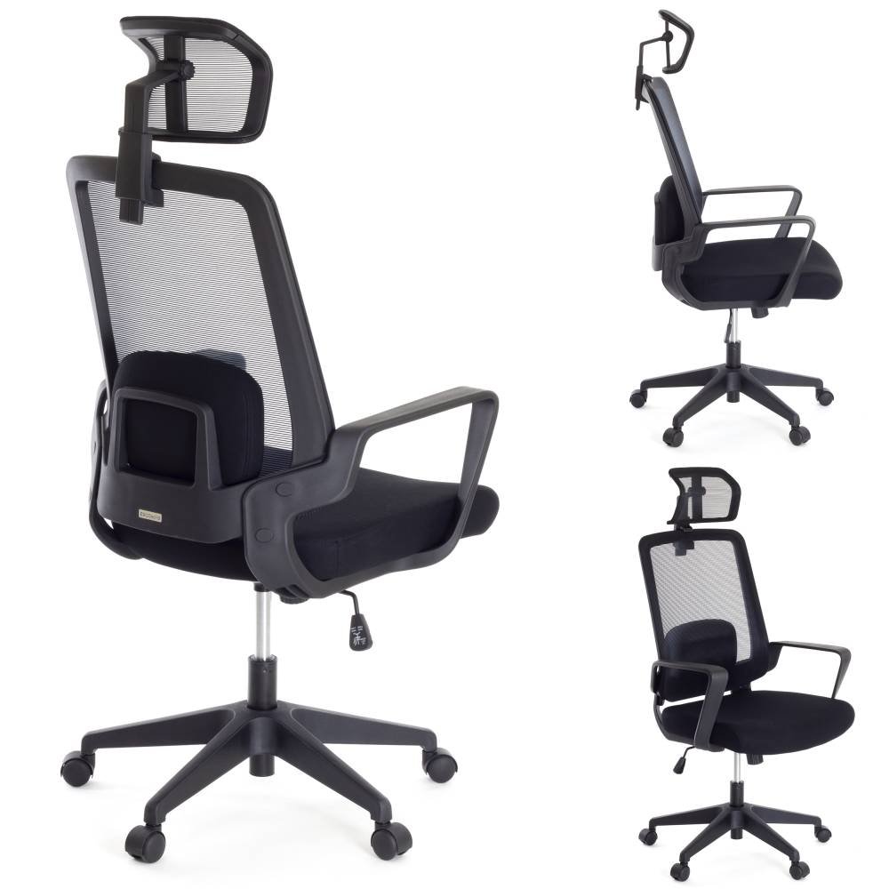 Zdjęcia - Fotel komputerowy Ergosolid AMO70+ Czarny – Ergonomiczny fotel biurowy na kółkach 