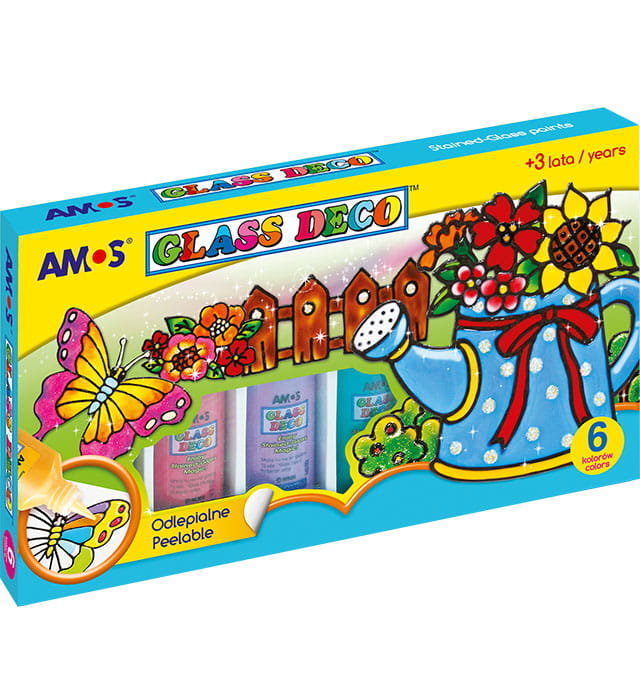 Amos, farby witrażowe, 6 kolorów