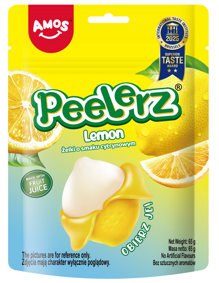 Amos Amos Peelerz Lemon Żelki Do Obierania O Smaku Cytryny 65G
