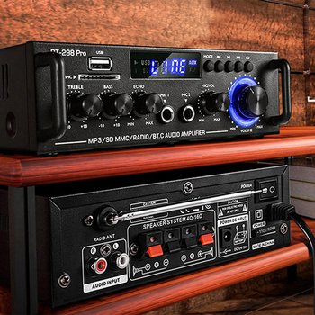 AMPLITUNER WZMACNIACZ HI-FI STEREO BLUETOOTH RADIO CYFROWY WZMACNIACZ MOCY - Inny producent