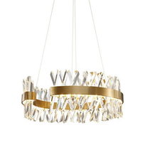 Amsterdam - Żyrandol 60 cm, 3 LED kolor 50W, Mosiądz Szczotkowany, Kryształ K9