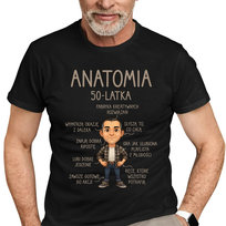 Anatomia 50-latka - męska koszulka na prezent z okazji urodzin Rozmiar XXL Koszulkowy
