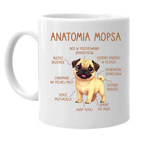 Anatomia mopsa - kubek na prezent Koszulkowy