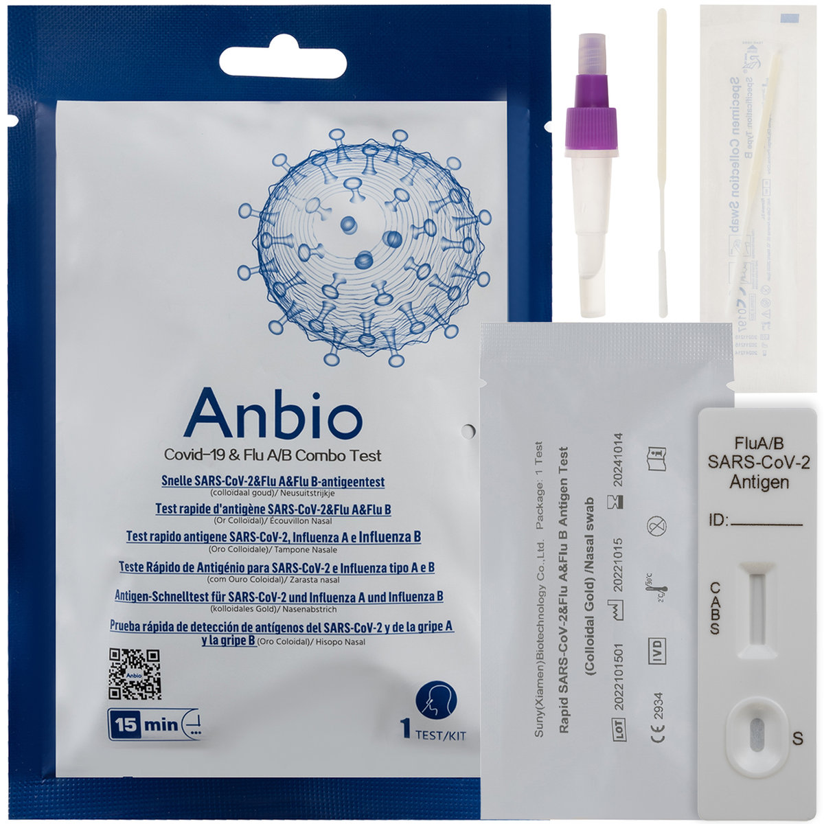 Anbio, Test Antygenowy Wymazowy COVID-19 Grypa A+B Combo | Sklep EMPIK.COM