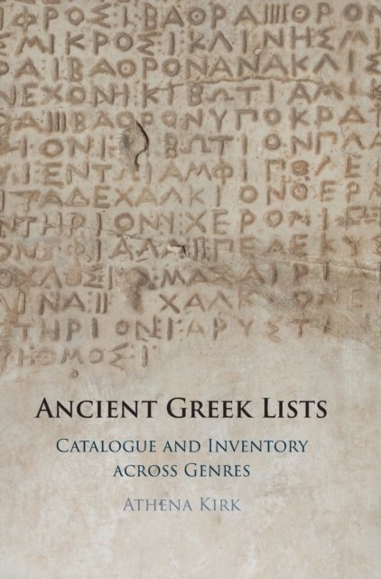 Ancient Inventory Note Ancient Greek Lists: Catalogue and Inventory Across Genres ...