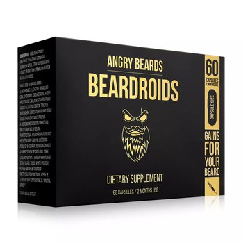Angry Beards, Witaminy na porost brody, Beardroids, 60szt. - Angry Beards