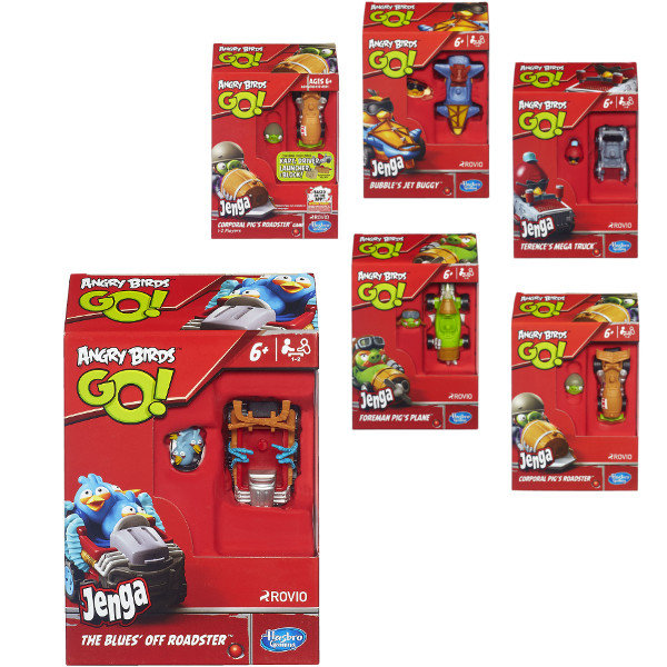 Angry Birds GO!, gra zręcznościowa Roadster Jenga, Hasbro Gaming