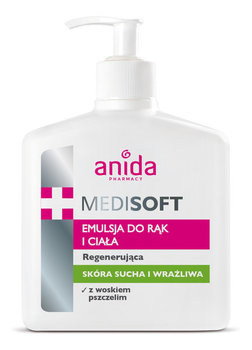 Anida, Medi Soft, emulsja do rąk i ciała z woskiem pszczelim, 500 ml - Anida