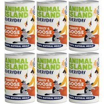 ANIMAL ISLAND Indyk i gęś dla kotów 6x400g