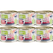 ANIMAL ISLAND Indyk i jagnięcina dla kotów 6x200g