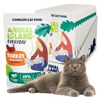 ANIMAL ISLAND Indyk w filecie - Karma mokra dla kotów - 12x85g Animal Island