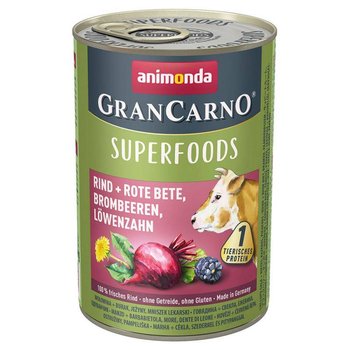 ANIMONDA GranCarno Superfoods Adult Dog Wołowina, burak,jerzyny, mniszek lekarski 400g - Animonda