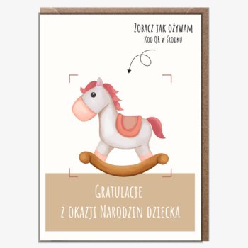 Animowana kartka Gratulacje - Koń na biegunach - Inna marka