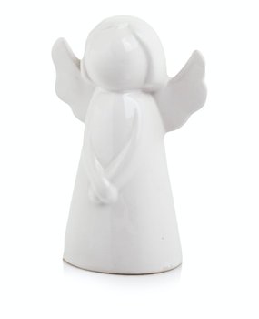 Anioł Aniołek Ceramiczny Biały Figurka 9 Cm - POLNIX