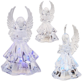 \Aniołek Akrylowy Led Anioł Figurka Do Szopki + Baterie Świecący Ozdoca Świąt - MARTOM