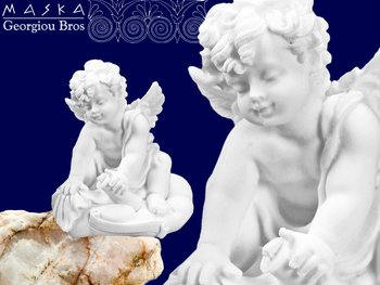 Aniołek na chmurce -alabaster grecki - Hanipol