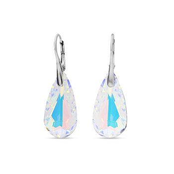 AnKa Biżuteria, Kolczyki srebrne swarovski teardrop w kolorze aurora borealis. - ankabizuteria.pl