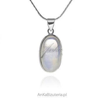 AnKa Biżuteria, Srebrna zawieszka z kamieniem księżycowym z niebiesk - AnKa Biżuteria