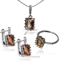 ankabizuteria.pl Biżuteria srebrna  komplet z SULTANITE