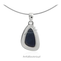 ankabizuteria.pl Biżuteria srebrna - Zawieszka z prawdziwym niebieski