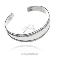 ankabizuteria.pl Bransoletka srebrna szeroka bangle oksydowana AnKa Biżuteria