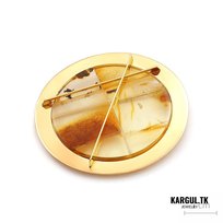 ankabizuteria.pl Broszka srebrna pozłacana  z kolekcji RONDO w kolorz