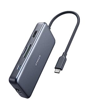 Anker Hub Usb C Powerexpand+ Adapter Usb C 7 W 1 Z 4K Hdmi 60 W Ethernet 2 Porty Usb 3.0 I Czytnikami Kart Sd/Microsd Do Macbook Pro 2019/2018/2017/2016 Chromebook Xps - Inny producent