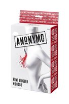 Anonymo flogger, PU leather, red, 28 cm Admiranda