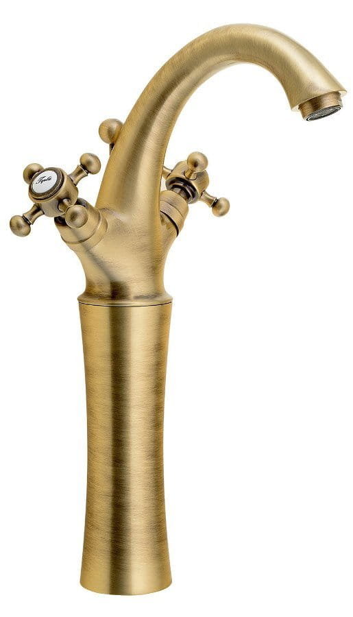 Sapho Sapho Antea Bateria Umywalkowa Wysoka Z Odpływem, Wysokość 300Mm, Brąz