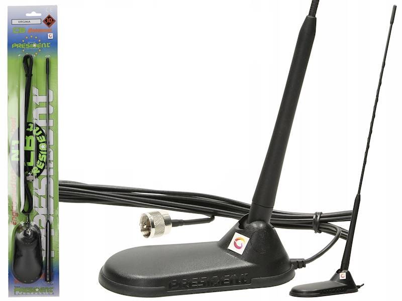 ANTENA CB | UCHWYT MAGNES | PRESIDENT VIRGINIA NEW | 49cm