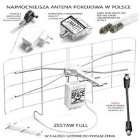 Antena Pokojowa DVB-T2 SpaceX WSS na 100km Davbol TV