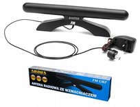 Antena Radiowa Pokojowa FM UKF Aktywna Zysk 18 dB ze Wzmacniaczem do Radia Barczak Electronics