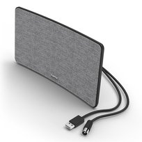 Antena Wewnętrzna Hama Fabric Design, Dvb-T2, Aktywna, Szara/Czarna