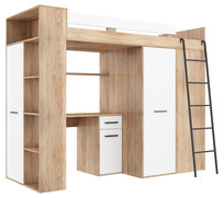Antresola łóżko piętrowe VERANA prawa dąb sonoma / biały