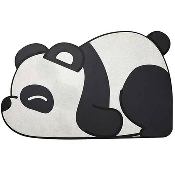 Antypoślizgowy DYWANIK Łazienkowy 58x39cm wzór panda biało-czarny DA163B - Aptel