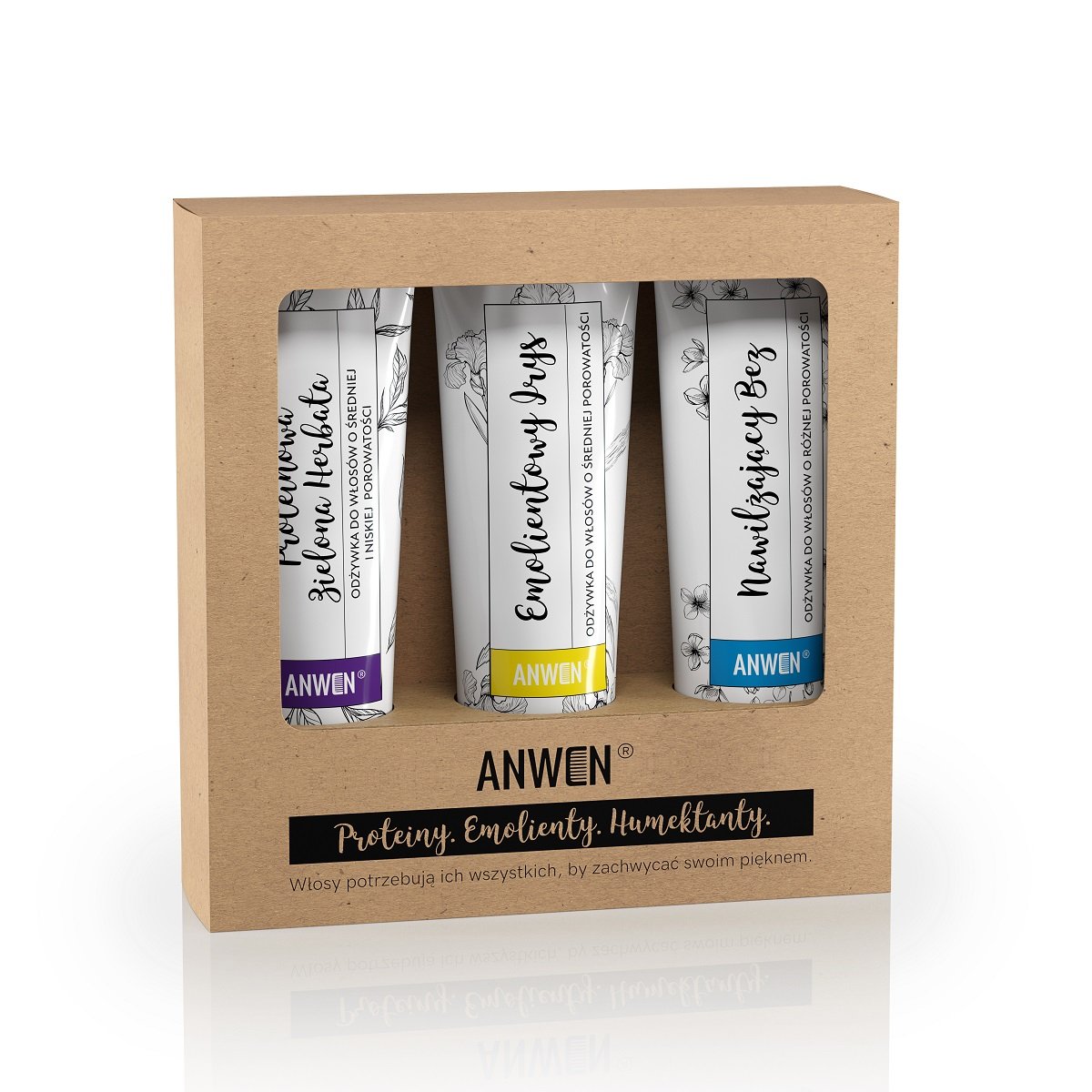Anwen, wegański zestaw prezentowy odżywek średnia porowatość, 3x100 ml-Zdjęcie-0