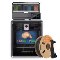 Anycubic Kobra S1 Combo Drukarka 3D FDM Zamknięta Wielokolorowa + Filament