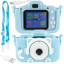 Aparat Cyfrowy Dla Dzieci Dziecka Fotograficzny Kotek 12Mpx + 4 Gry