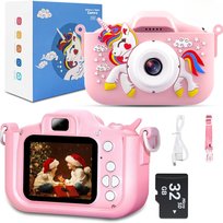 APARAT CYFROWY DLA DZIECI JEDNOROŻEC 48Mpx SELFIE KAMERA+KARTA 32GB